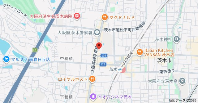 スチューデントパレス茨木の地図