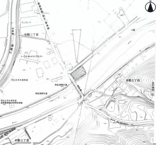 大津市中野2丁目貸土地の地図