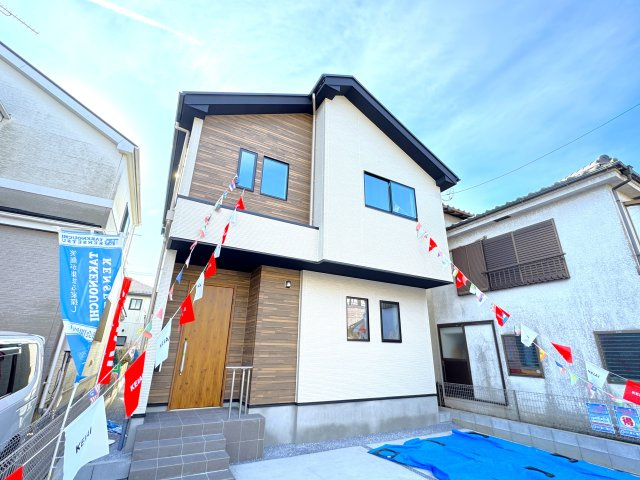 流山市こうのす台新築戸建【江戸川台小学校：7分】の外観|完成済み内覧可能です！！