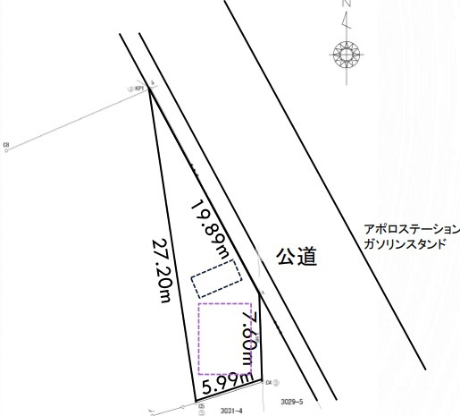 狭山市富士見1丁目　建築条件なし売地　西武新宿線『狭山市駅』徒歩11分　【富士見小学区】の土地図