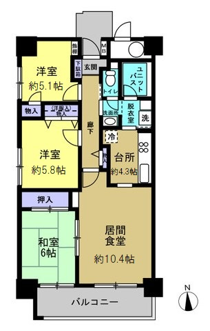 サーパス浜ノ町の間取り