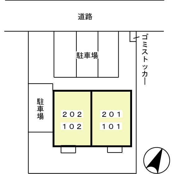 ハイツ・フラッシュの区画図