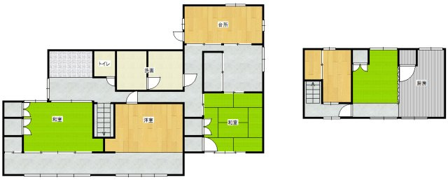 板屋町貸店舗の間取り