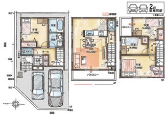 【間取り】 | 【名古屋市西区上名古屋3丁目610新築戸建1号地】✨仲介手数料無料✨上名古屋小学校・浄心中学校