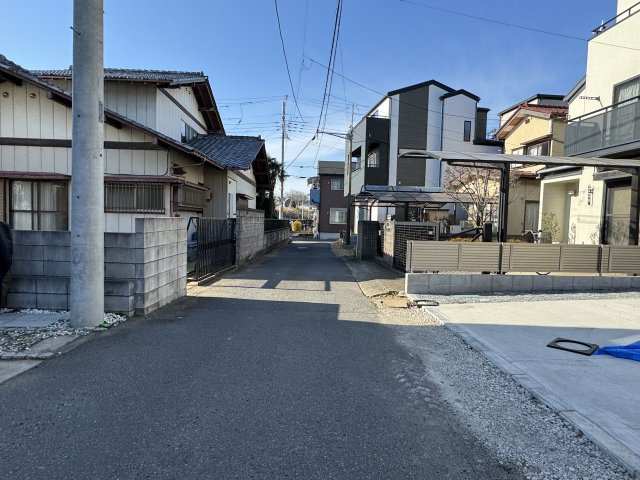 流山市流山８丁目新築戸建（流山５期）の前面道路含む現地写真|南側前面道路