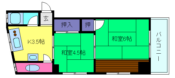 王子コーポの間取り