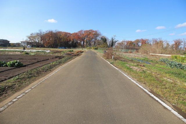 野木町野木の前面道路含む現地写真|南側道路（2021年12月撮影）