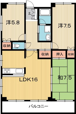 カーサM1の間取り