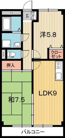 ミルキーハウス 南棟の間取り