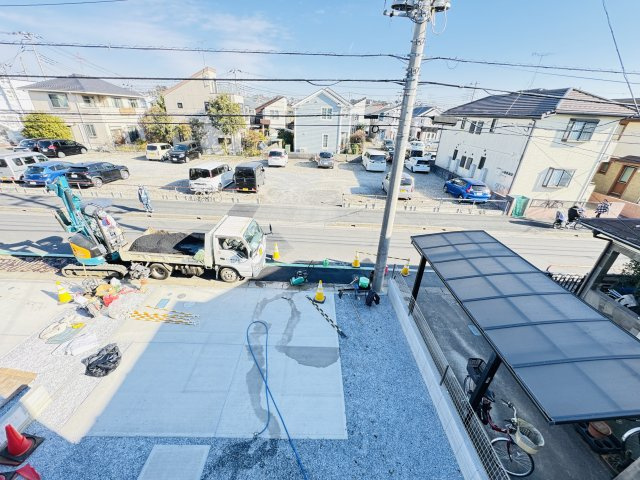 流山市西平井新築戸建【流山小学校：10分】の展望|バルコニーより道路側眺望