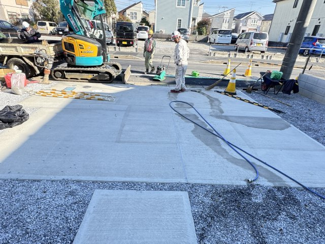 流山市西平井新築戸建【流山小学校：10分】の駐車場|2号棟駐車スペース・並列２台駐車可