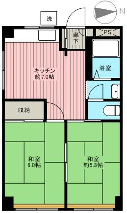 【間取り】 | コーポ宝