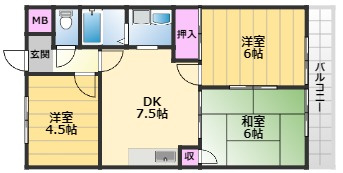 【間取り】 | エクセレンスボン松屋