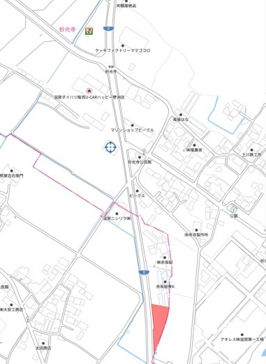 野洲市三上貸土地の地図