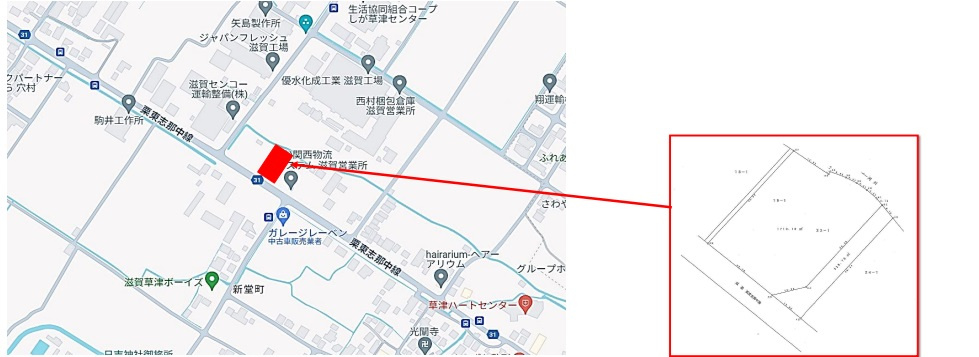 草津市新堂町貸土地