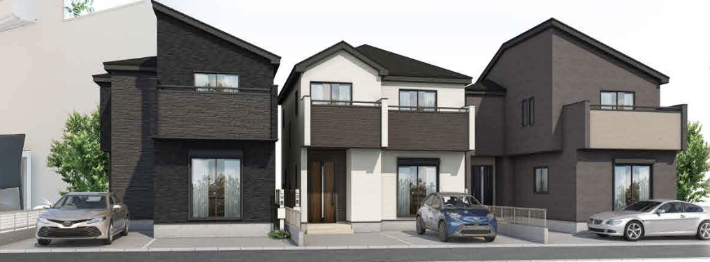 【仲介手数料無料】入間市東藤沢２１期２号棟　入間市の新築住宅なら西武ハウジングの外観パース