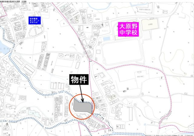 西京区大原野上羽町貸土地の地図