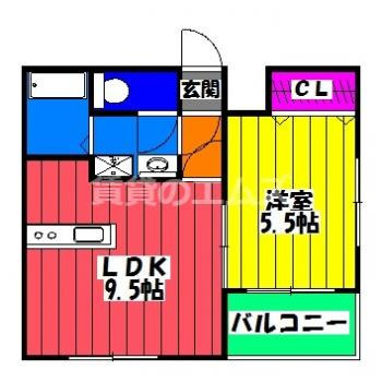 【間取り】 | 博多小町Ⅱ | 博多小町Ⅱの間取り