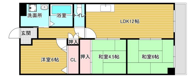 泉北星和台コーポラスの間取り
