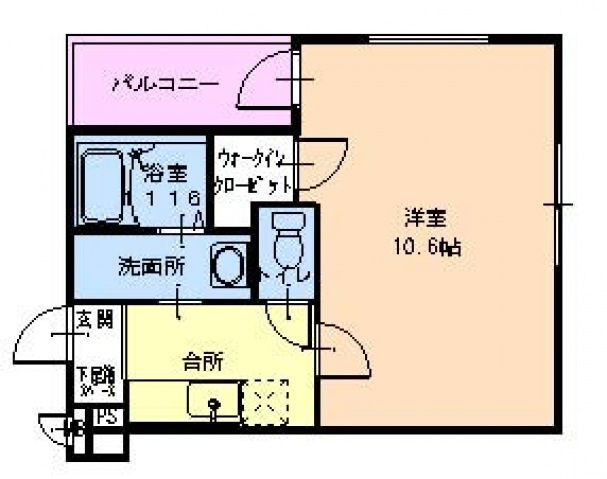 フジパレス深江橋Ⅱ番館の間取り