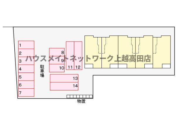ディアーコートⅡの区画図|位置図