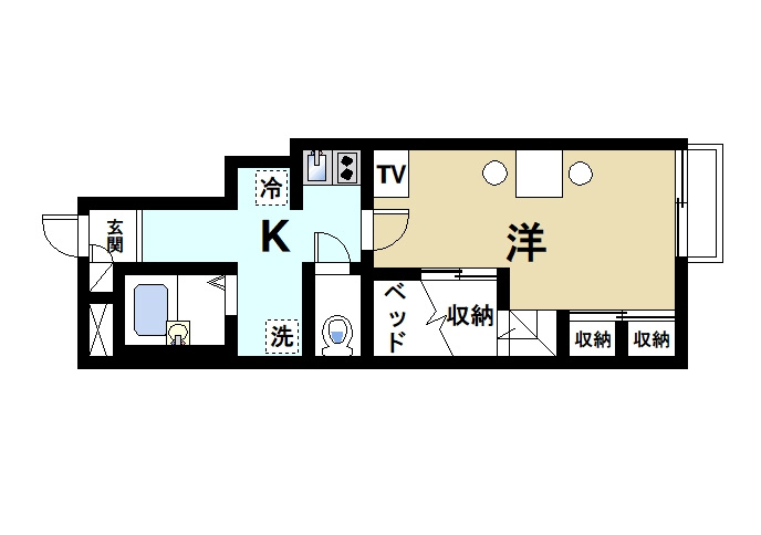 レオパレスＳＨＯＷの間取り|機能的で快適な間取りです