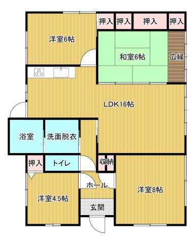 【間取り】 | 都城市都島町　1,100万円 4LDK