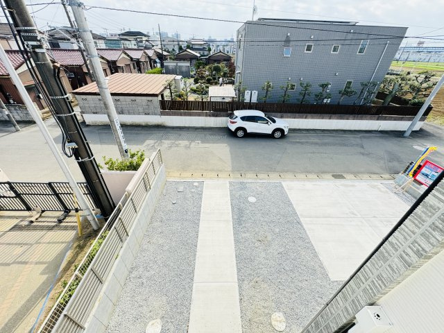 松戸市古ケ崎１丁目新築戸建（古ヶ崎３期）の展望|バルコニーより道路側眺望