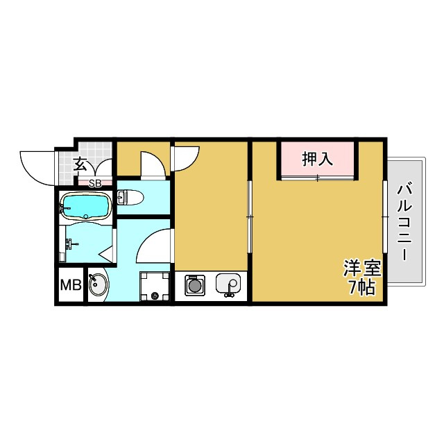 神戸市兵庫区羽坂通３丁目の賃貸マンションの間取り