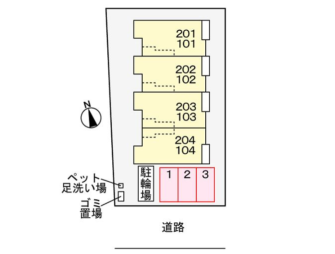 ユイマールＳの駐車場|駐車場