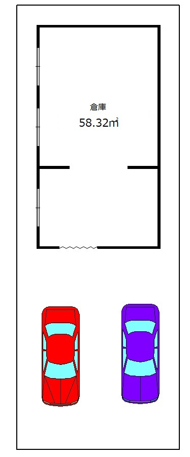 岸和田市本町　倉庫の間取り