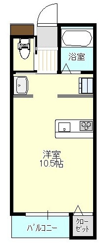 【間取り】 | R-Finesse | 1Kのお部屋です