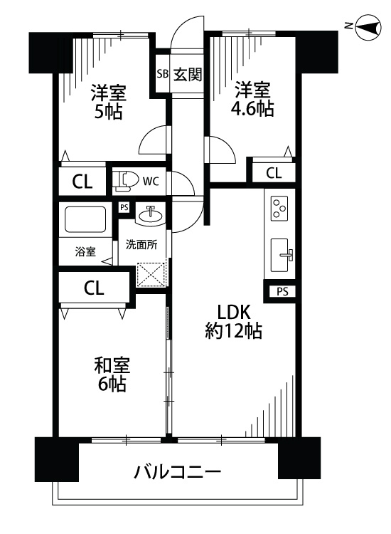ディオ・フェルティ旭公園の間取り