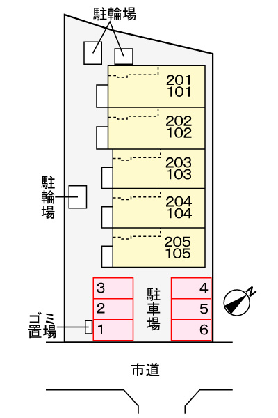 カームデイズの区画図