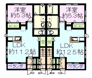 シャイデック東光台の間取り|二人暮らしにもおすすめの１LDKです