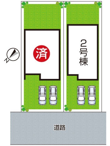 8(土)9(日)現地説明会　富田林市津々山台　ラスト1邸の区画図|全2区画