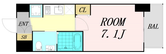 TLRレジデンス本町WEST　仲介手数料無料の間取り