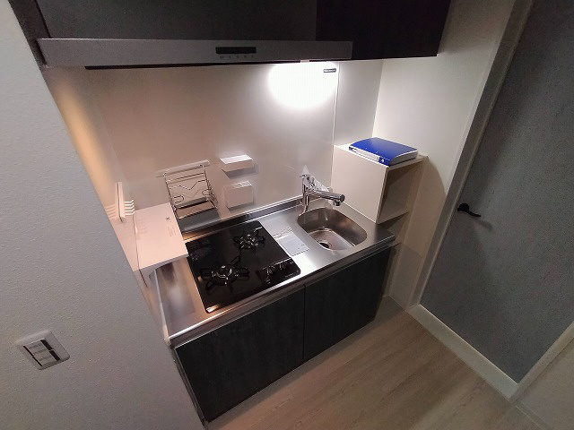 神戸市須磨区妙法寺字道正川のアパートのキッチン|システムキッチン（ガス２口）