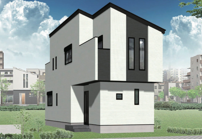 MIRASUMO緑区曽根225II②全2棟＜新築一戸建て仲介手数料無料＞の外観パース|外観パースです