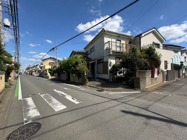 川越市砂新田1丁目　建築条件なし売地　東武東上線『新河岸駅』徒歩18分　【高階北小学区】の前面道路含む現地写真
