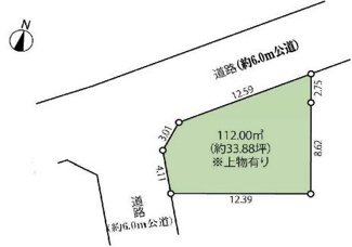 【土地図】 | 川越市砂新田1丁目　建築条件なし売地　東武東上線『新河岸駅』徒歩18分　【高階北小学区】