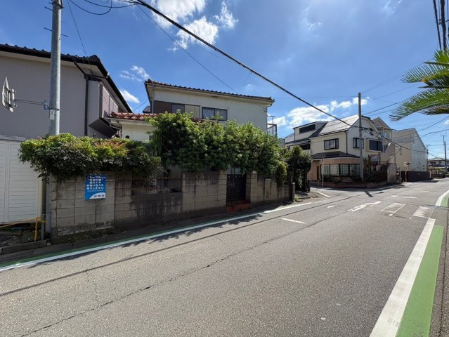 川越市砂新田1丁目　建築条件なし売地　東武東上線『新河岸駅』徒歩18分　【高階北小学区】の前面道路含む現地写真