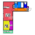 【間取り】 | Ｑ－ＳＴＡＧＥ笹原の間取り
