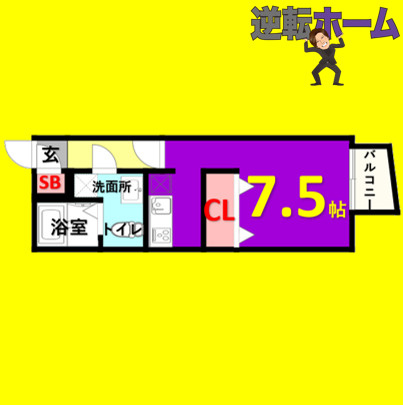 Branche千種公園　名古屋市賃貸　仲介手数料無料の間取り