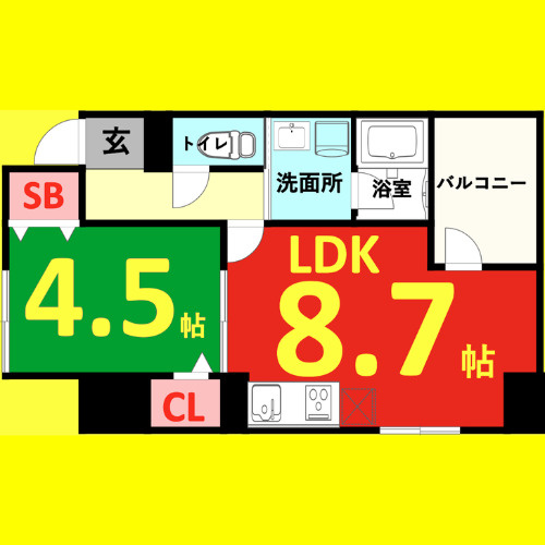 CITY SPIRE 名古屋大須　名古屋市賃貸　仲介手数料無料の間取り
