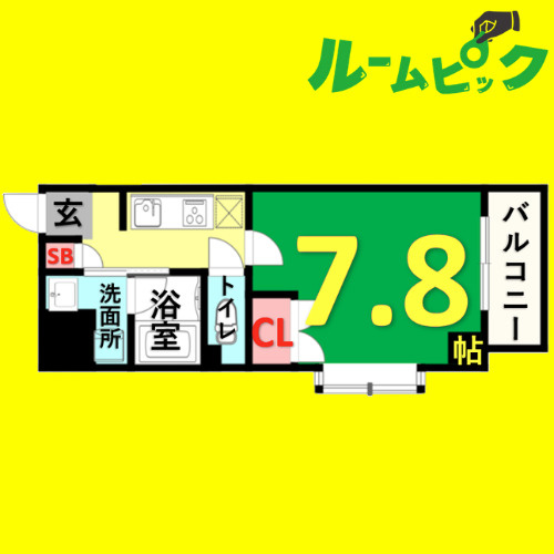 シティライフ今池北　名古屋市賃貸　仲介手数料無料の間取り