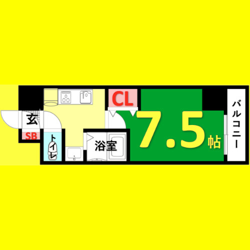ニーズメゾン新栄　名古屋市賃貸　仲介手数料無料の間取り