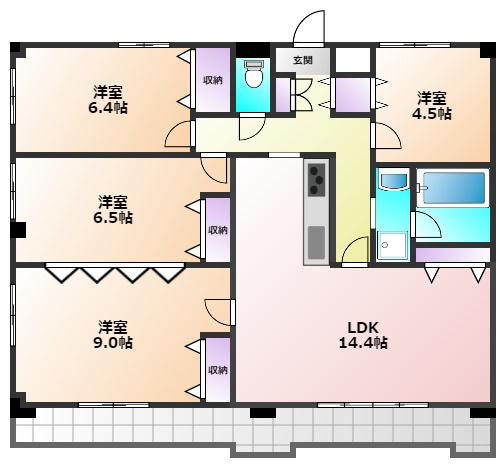 滝山房美ビルの間取り