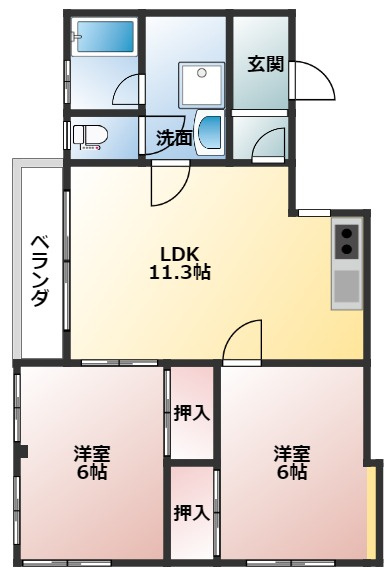 サエキハイツの間取り