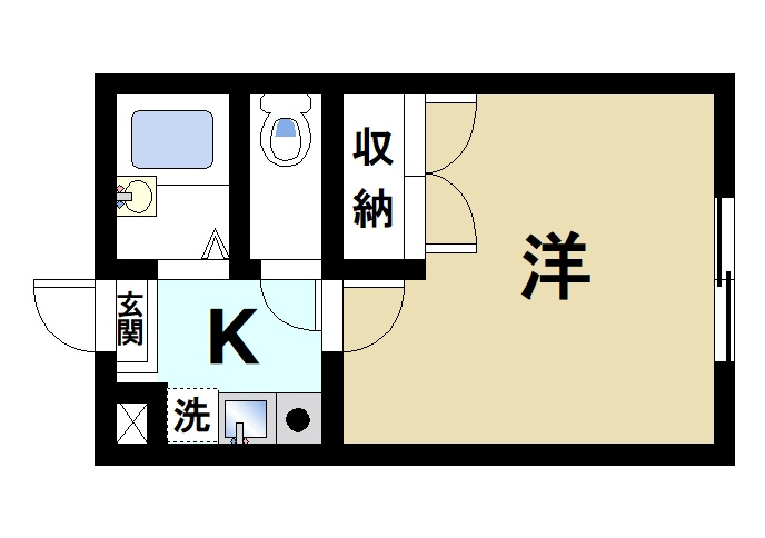 レオパレスエスパールビラの間取り|1K